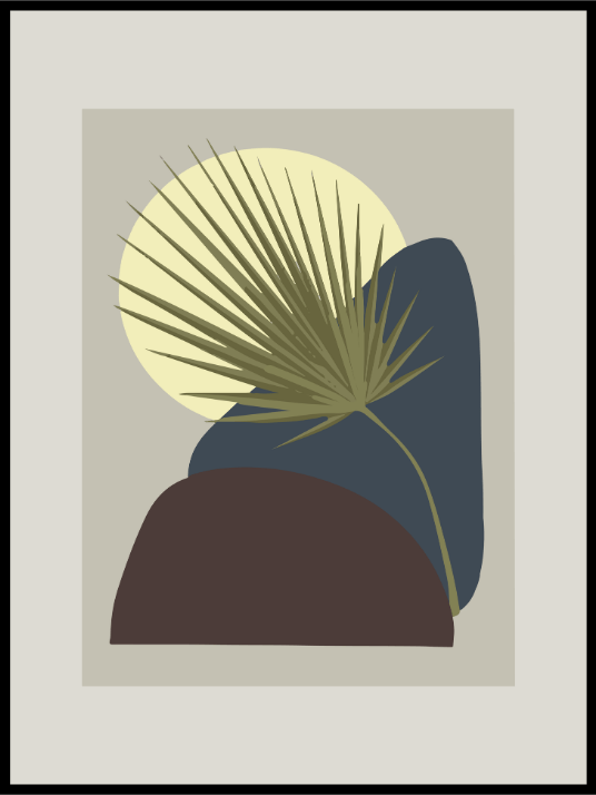 Palm&Rocks - Boho Plakat