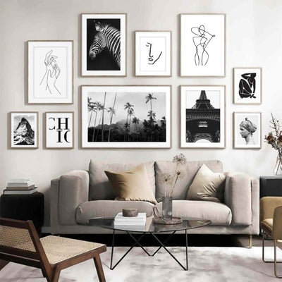 Palms - Black and Grey poster - Plakatbar.no