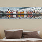 Panorama bilde av Bryggesiden i Bergen - panorama lerret - Plakatbar.no