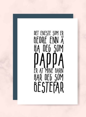Pappa/Bestefar kort - Plakatbar.no