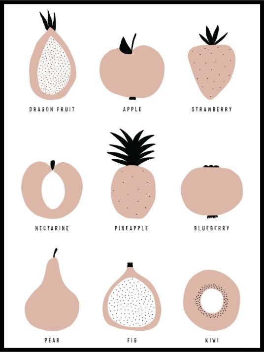 Pastel fruit - Plakat