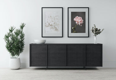 Peon - Mørk bakgrunn - Botanisk plakat - Plakatbar.no