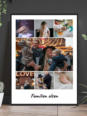 Personlig fotocollage - 7 bilder - Plakatbar.no