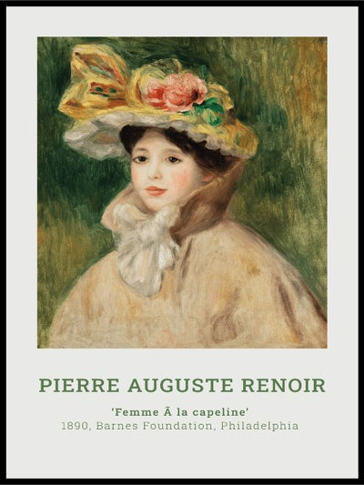 Pierre Auguste Renoir - Woman with Capeline poster - Plakatbar.no