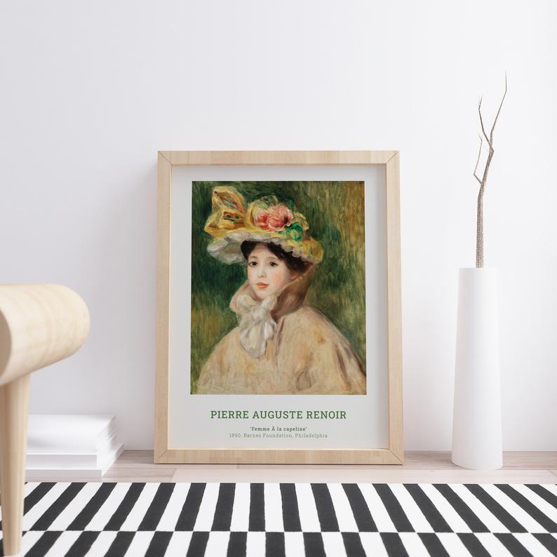 Pierre Auguste Renoir - Woman with Capeline poster - Plakatbar.no