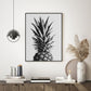 Pineapple black and white poster - Plakatbar.no