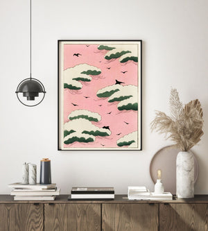 Pink Sky, Watanabe Seitei - Plakat - Plakatbar.no