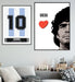 Plakat av Diego Maradona - med hjerte - Plakatbar.no