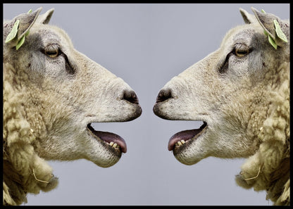 Plakat av to sauer - Plakatbar.no