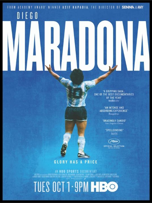 Plakat fra dokumentaren om Diego Maradona - Plakatbar.no