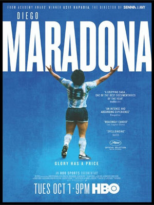 Plakat fra dokumentaren om Diego Maradona - Plakatbar.no