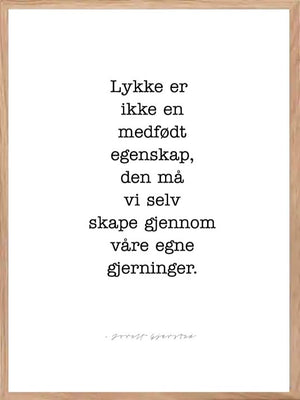 Plakat med sitat av Joralf Gjerstad - Plakatbar.no