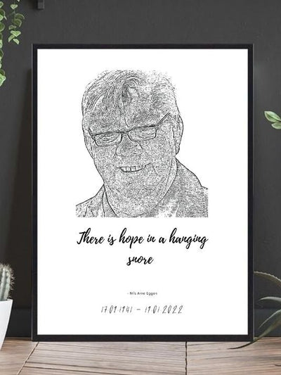 Plakat til hyllest av Nils Arne Eggen - Plakatbar.no