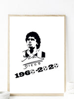 Plakat til minne om Diego Maradona - Plakatbar.no