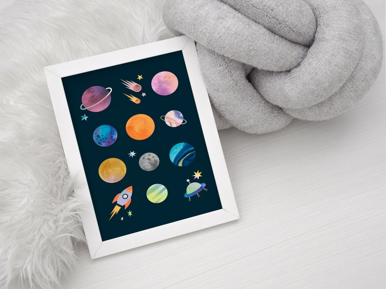 Planeter og rakett - Plakatbar.no