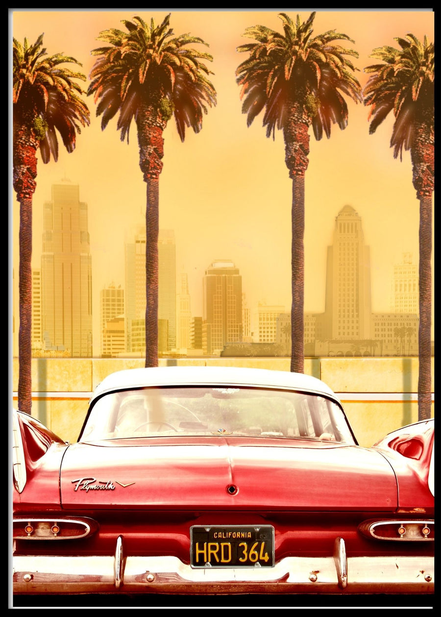 Plymouth Savoy with palms poster