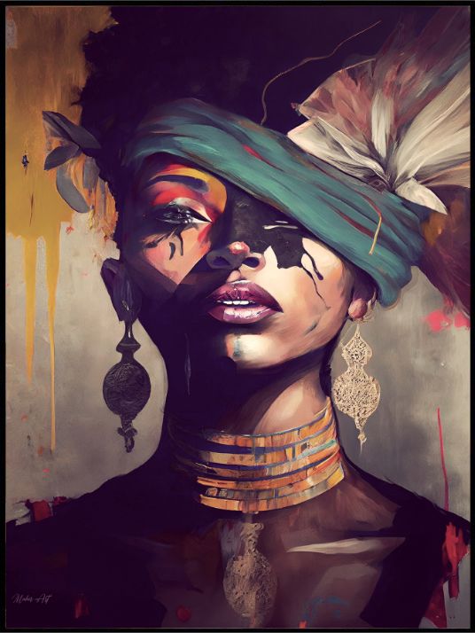Pop Art Afro kvinde