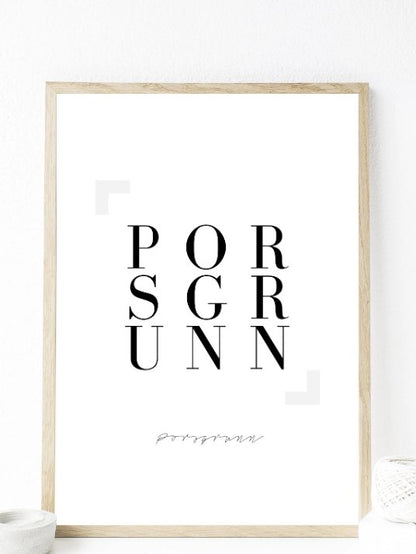 Porsgrunn - Plakat - Plakatbar.no