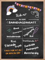 Poster til barnehageansatt - Plakatbar.no