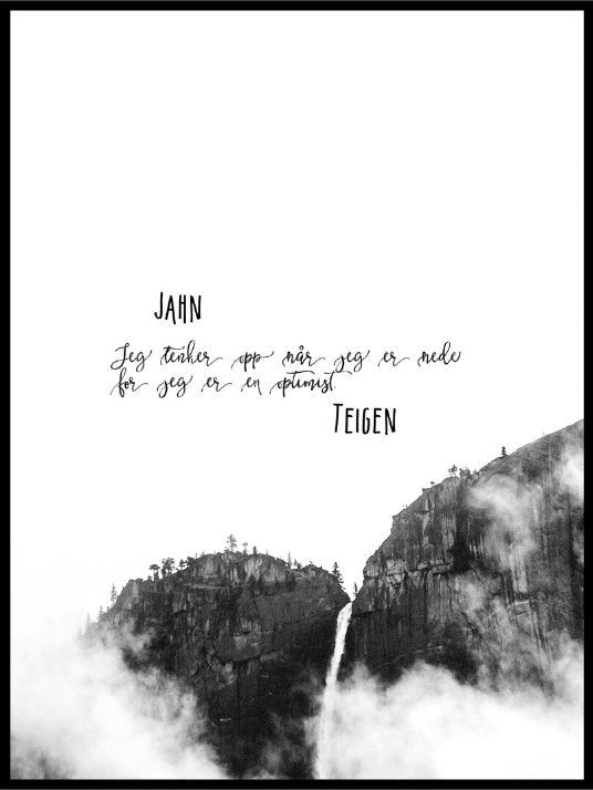 Poster in memory of Jahn Teigen