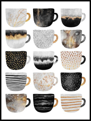 Pretty coffee cups - Plakat - Plakatbar.no