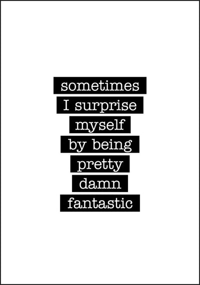 Pretty Damn Fantastic - Flott Plakat - Plakatbar.no