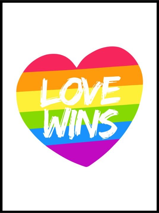 Pride - Love Wins Poster - Plakatbar.no