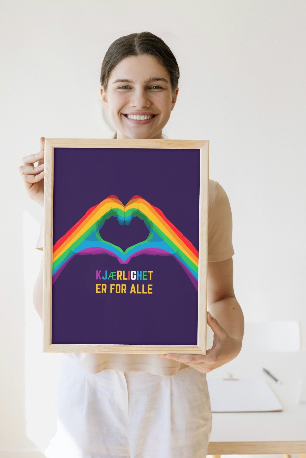 Prideplakat - Kjærlighet er for alle - Plakatbar.no