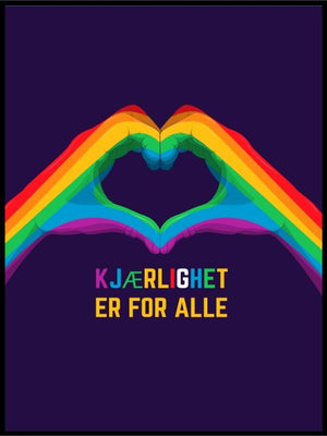 Prideplakat - Kjærlighet er for alle - Plakatbar.no