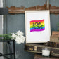 Prideplakat - Love is love - Plakatbar.no