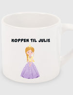 Prinsessekoppen - Barnekopp med eget navn - Plakatbar.no