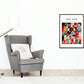 Red, green and violet rythms painting, Paul Klee - Poster - Plakatbar.no