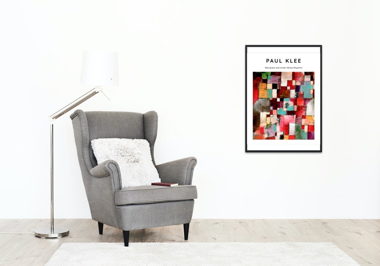 Red, green and violet rythms painting, Paul Klee - Poster - Plakatbar.no
