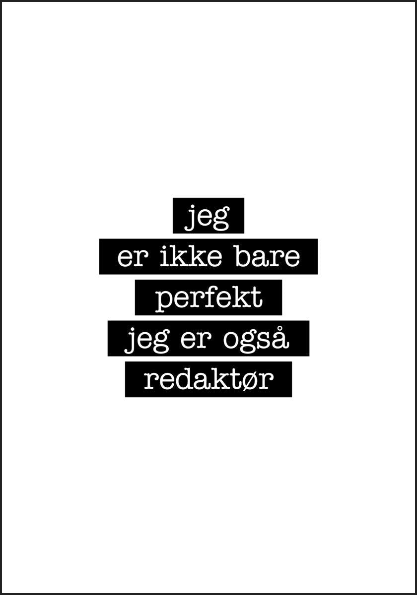 Redaktør - Jeg er ikke bare perfekt Plakat