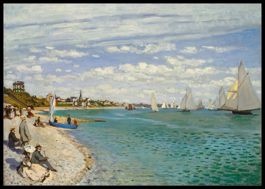 Regatta at Sainte-Adresse, Claude Monet - Poster