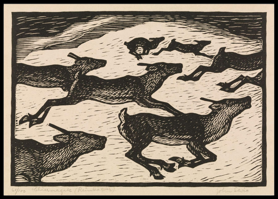 Reindeer Calves II - John Savio - Poster