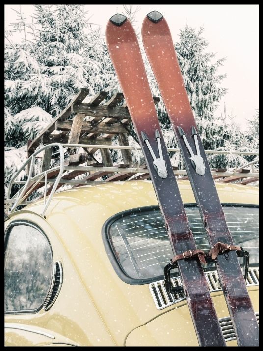 Retro cabin poster