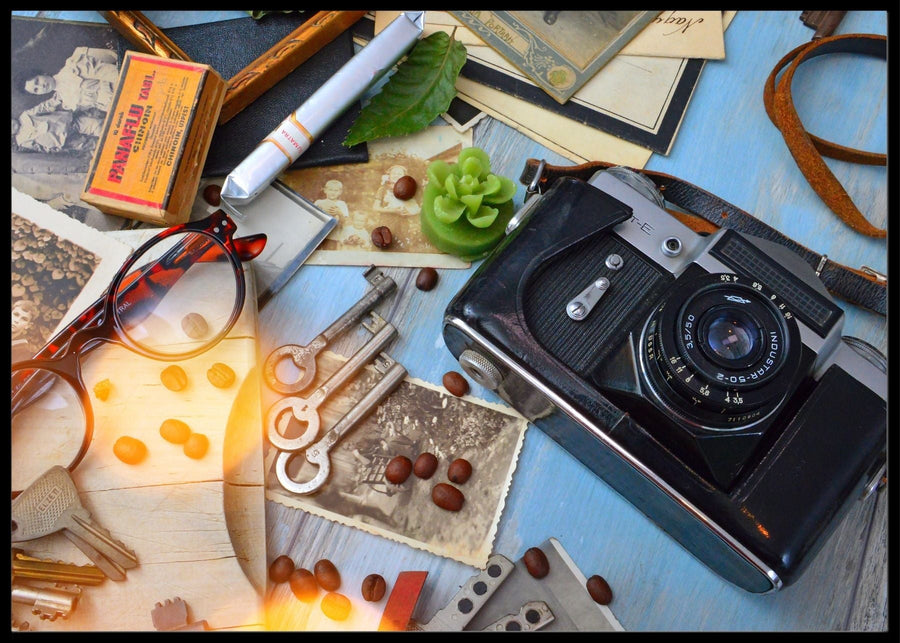 Retro camera in a retro environment Poster