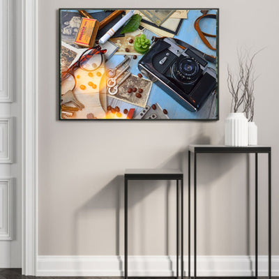 Retro kamera i et retro miljø Poster - Plakatbar.no