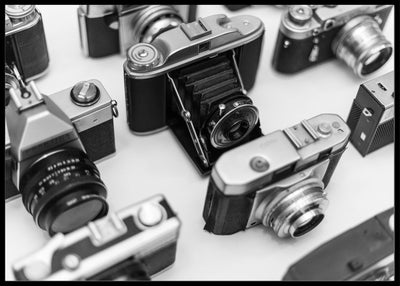 Retro kamera samling Poster - Plakatbar.no