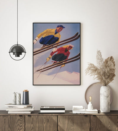 Retro skiplakat - Plakatbar.no