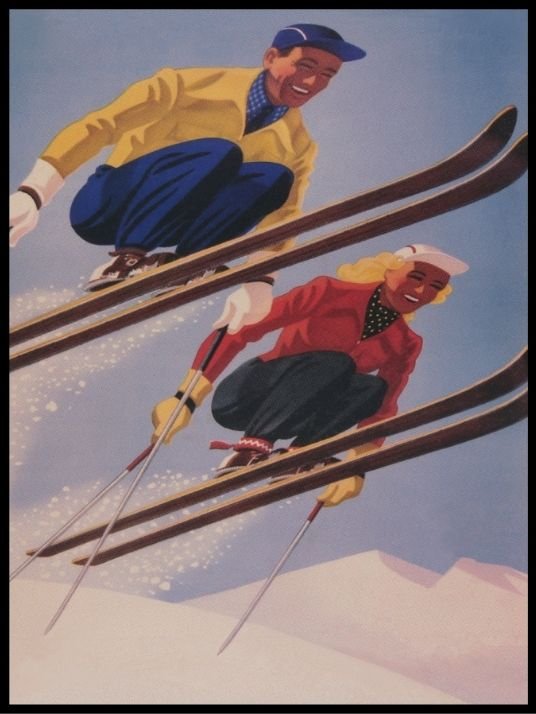 Retro skiplakat - Plakatbar.no