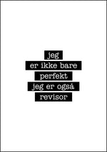 Revisor - Jeg er ikke bare perfekt Plakat - Plakatbar.no