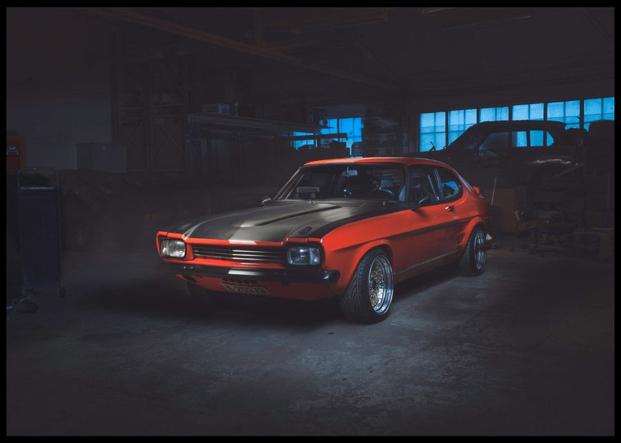 Red retro car poster - By Kaj Alver