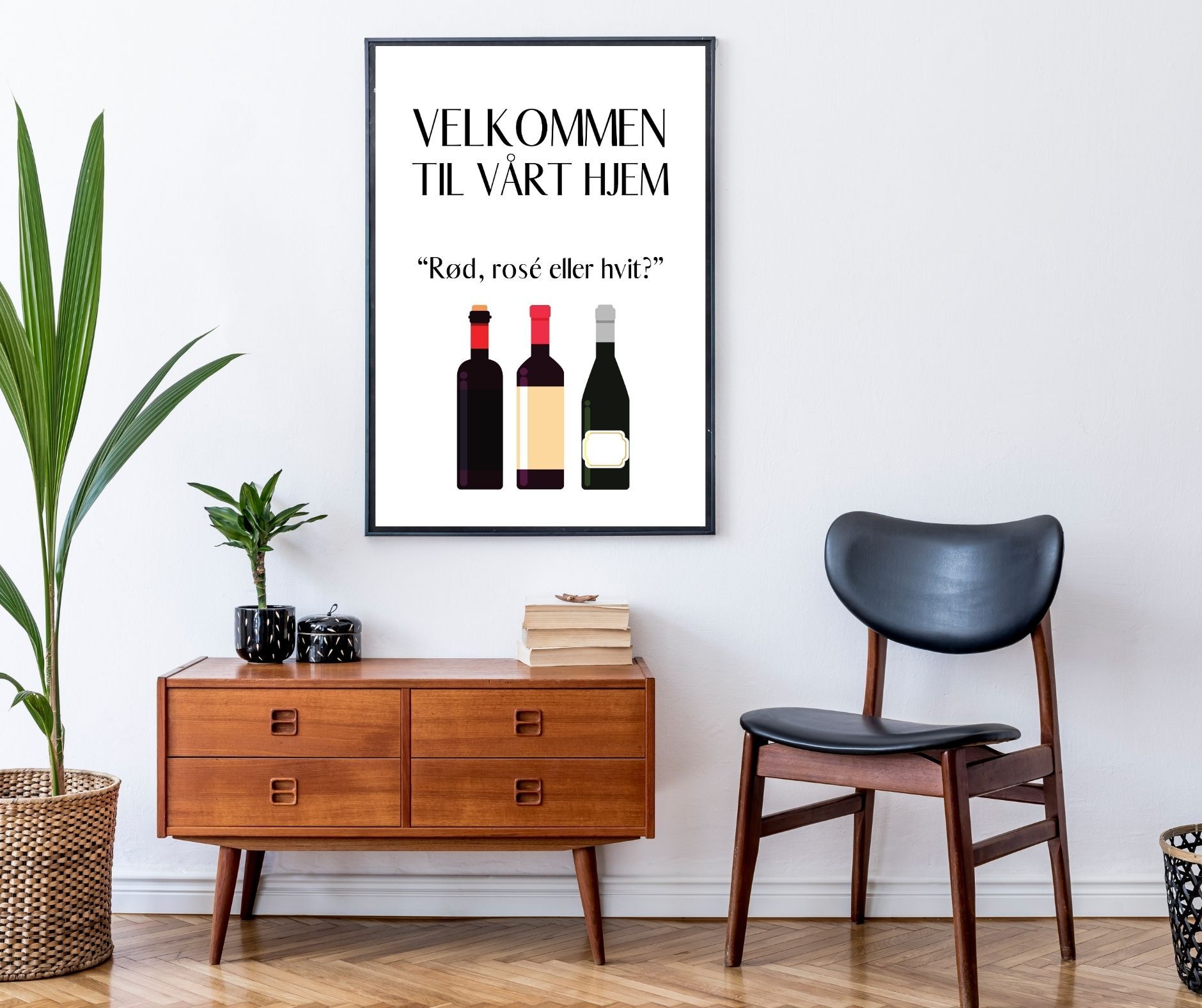 Rød, rosé eller hvit - plakat - Plakatbar.no