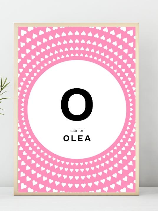 Rosa Navneplakat - Plakatbar.no