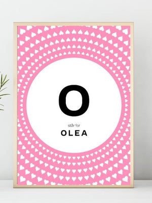 Rosa Navneplakat - Plakatbar.no