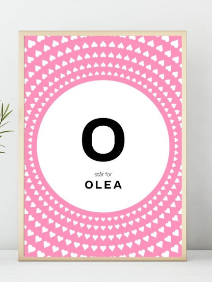 Rosa Navneplakat - Plakatbar.no