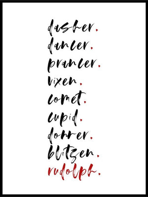 Rudolph - juleplakat 01 - Plakatbar.no