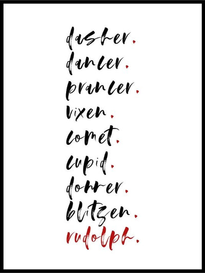 Rudolph - juleplakat 01 - Plakatbar.no